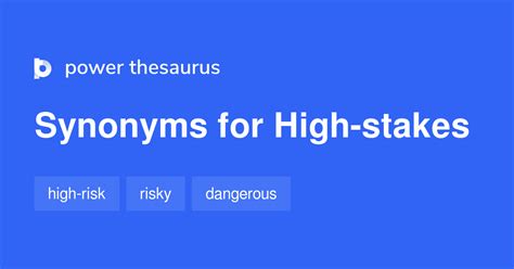 high stakes synonym.